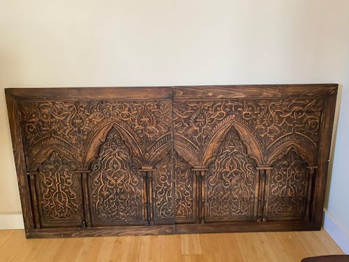 Moroccan Carved Wall Panel/ Arches And Pilars /Andalusian Style.