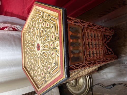 Moroccan "Beige - Ginger" Table with Musharabi/ Andalusian Style.
